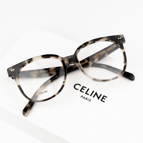 NEW Celine CL5010IN 055 White Vintage Havana Square Women Eyeglasses CL 5010IN
